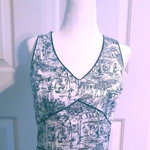 Paris Cafe Print Dress